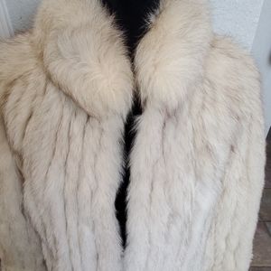 Blue Fox fur coat